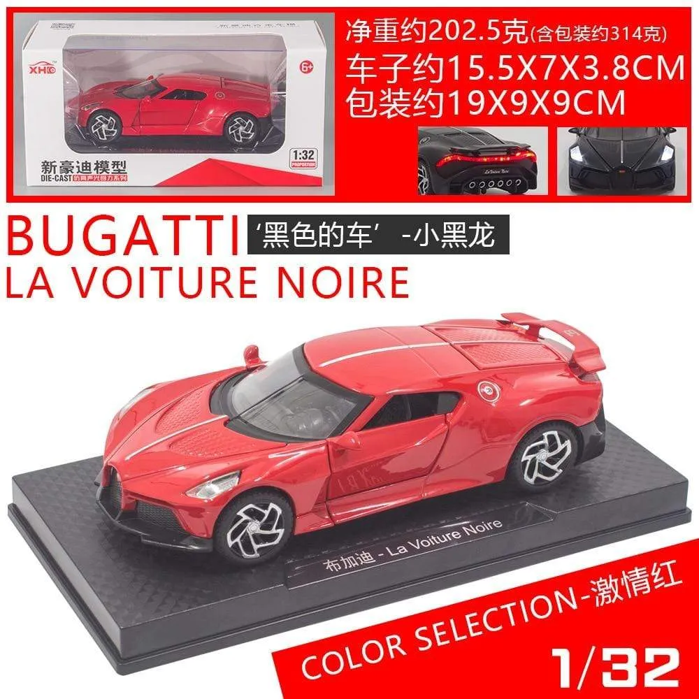 1:32 Simulation Bugatti Black Dragon Sports Car Model Alloy Car Model Metal Toy Car Boy Gift Car Decoration Jewelry Collection