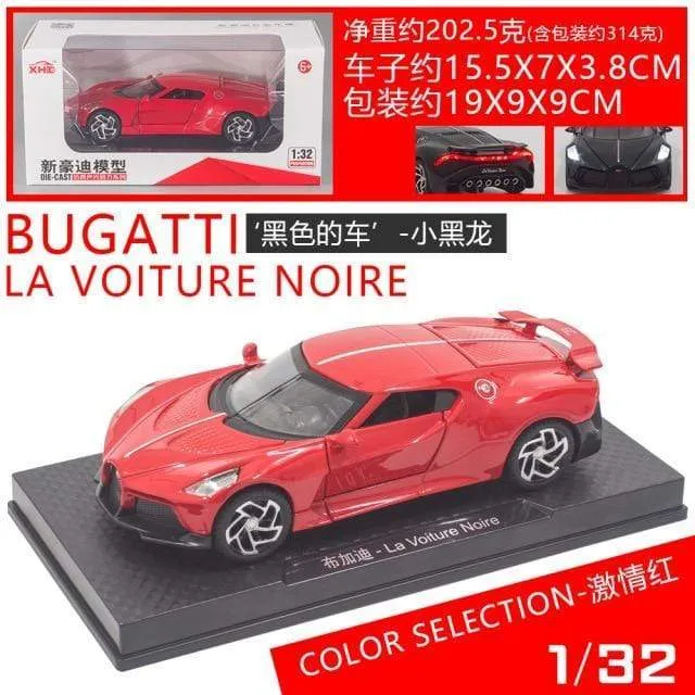 1:32 Simulation Bugatti Black Dragon Sports Car Model Alloy Car Model Metal Toy Car Boy Gift Car Decoration Jewelry Collection