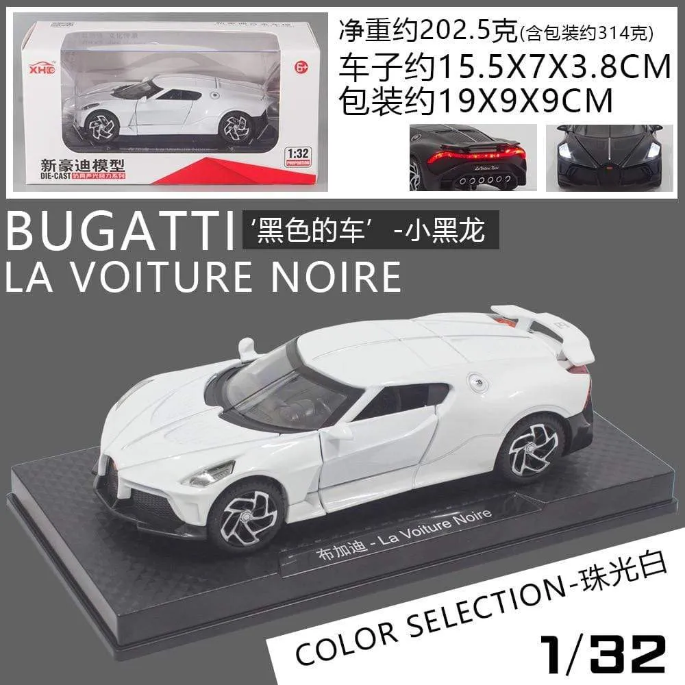 1:32 Simulation Bugatti Black Dragon Sports Car Model Alloy Car Model Metal Toy Car Boy Gift Car Decoration Jewelry Collection