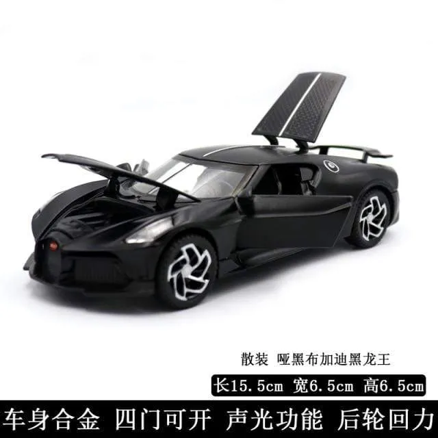 1:32 Simulation Bugatti Black Dragon Sports Car Model Alloy Car Model Metal Toy Car Boy Gift Car Decoration Jewelry Collection