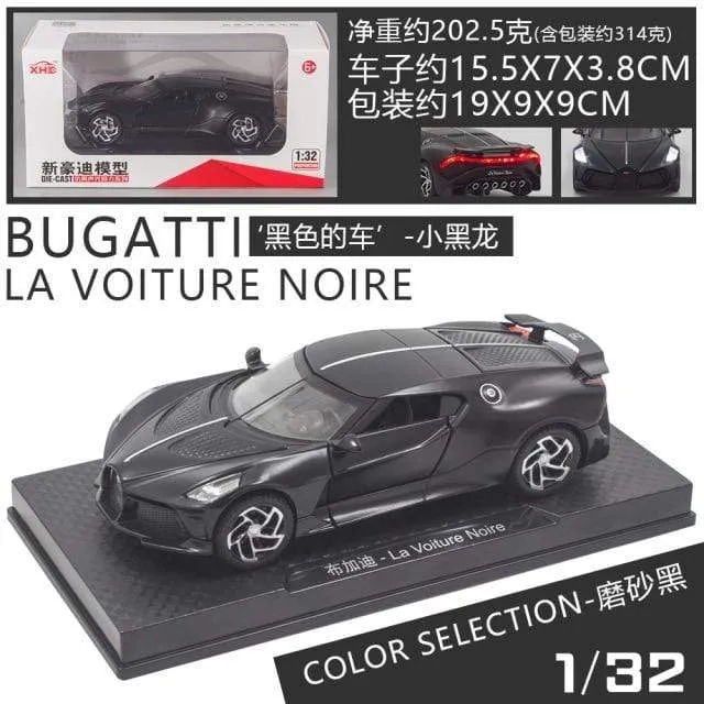 1:32 Simulation Bugatti Black Dragon Sports Car Model Alloy Car Model Metal Toy Car Boy Gift Car Decoration Jewelry Collection