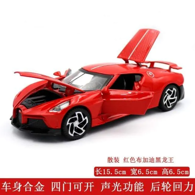 1:32 Simulation Bugatti Black Dragon Sports Car Model Alloy Car Model Metal Toy Car Boy Gift Car Decoration Jewelry Collection