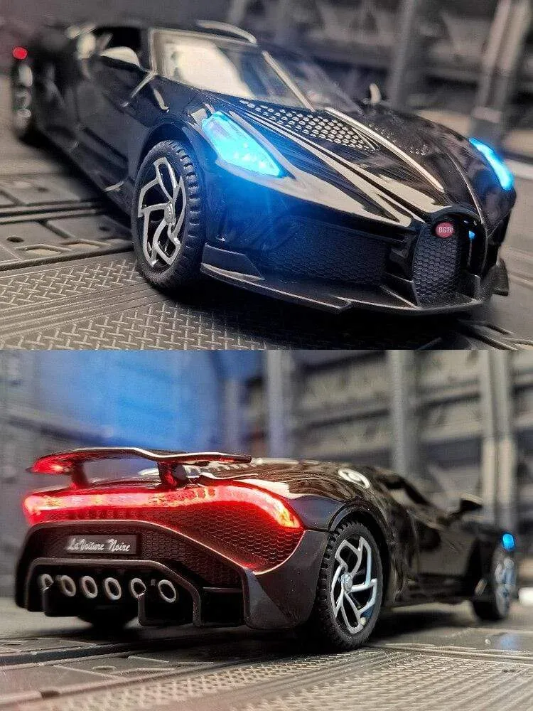 1:32 Simulation Bugatti Black Dragon Sports Car Model Alloy Car Model Metal Toy Car Boy Gift Car Decoration Jewelry Collection