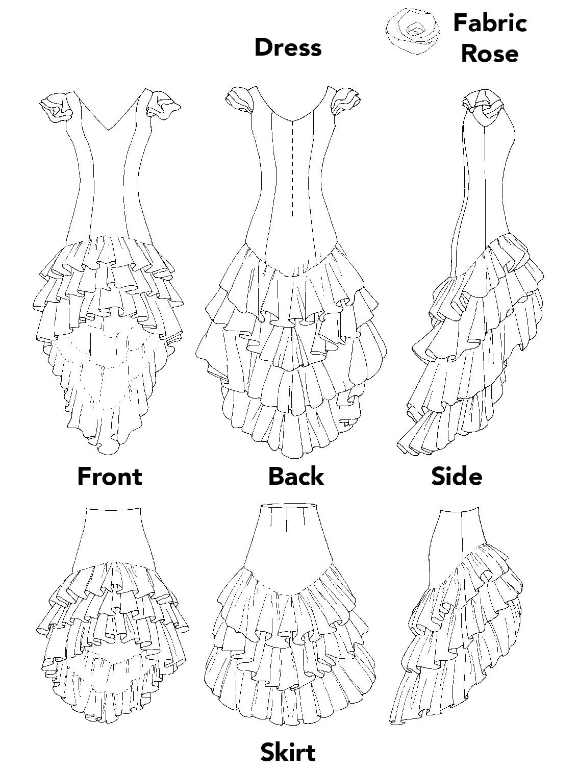 140 Flamenco Dress and Practice Skirt - PDF