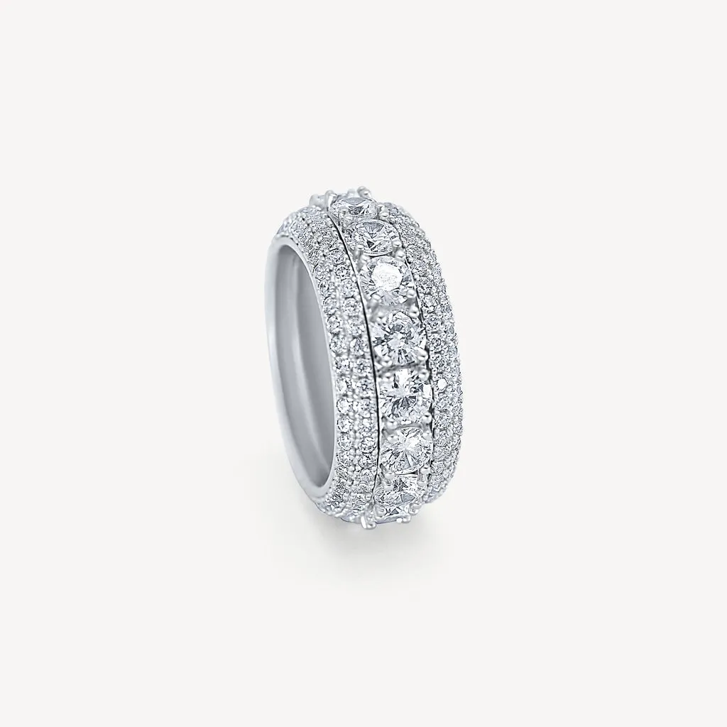 5 Layer Diamond Band Ring