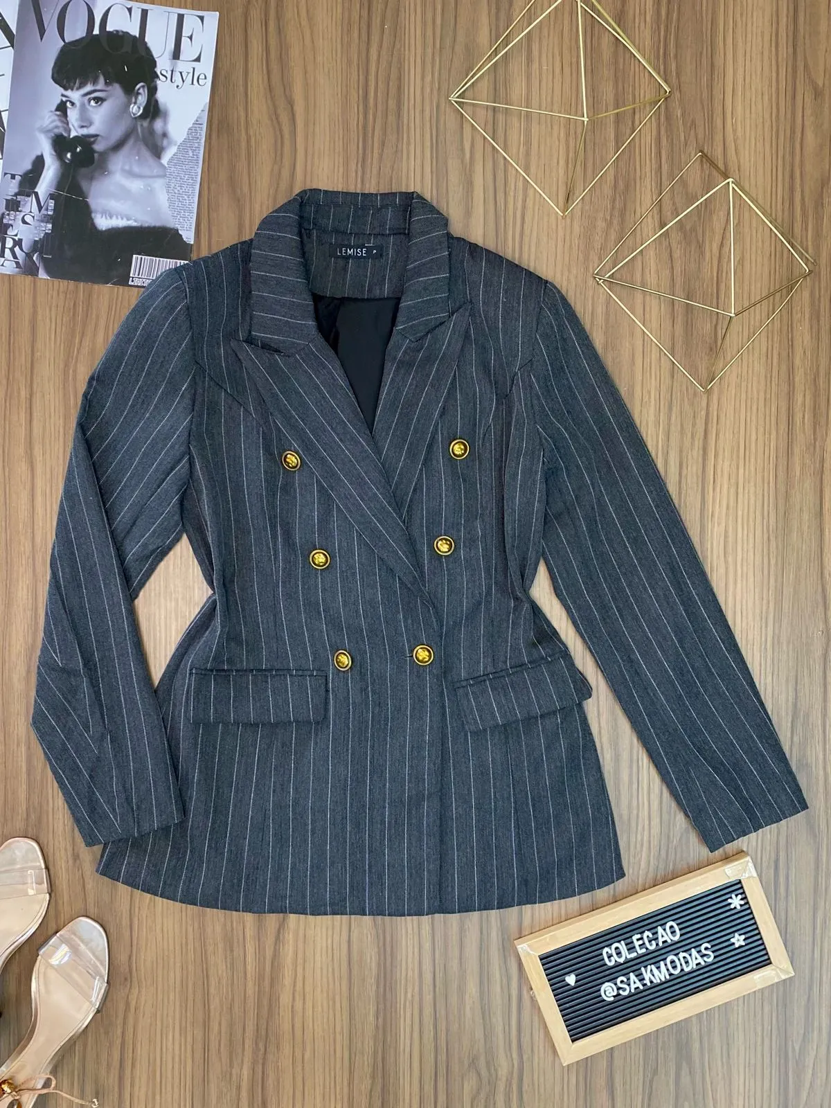 Blazer Luxo Risca de Giz 99011 (14/B)