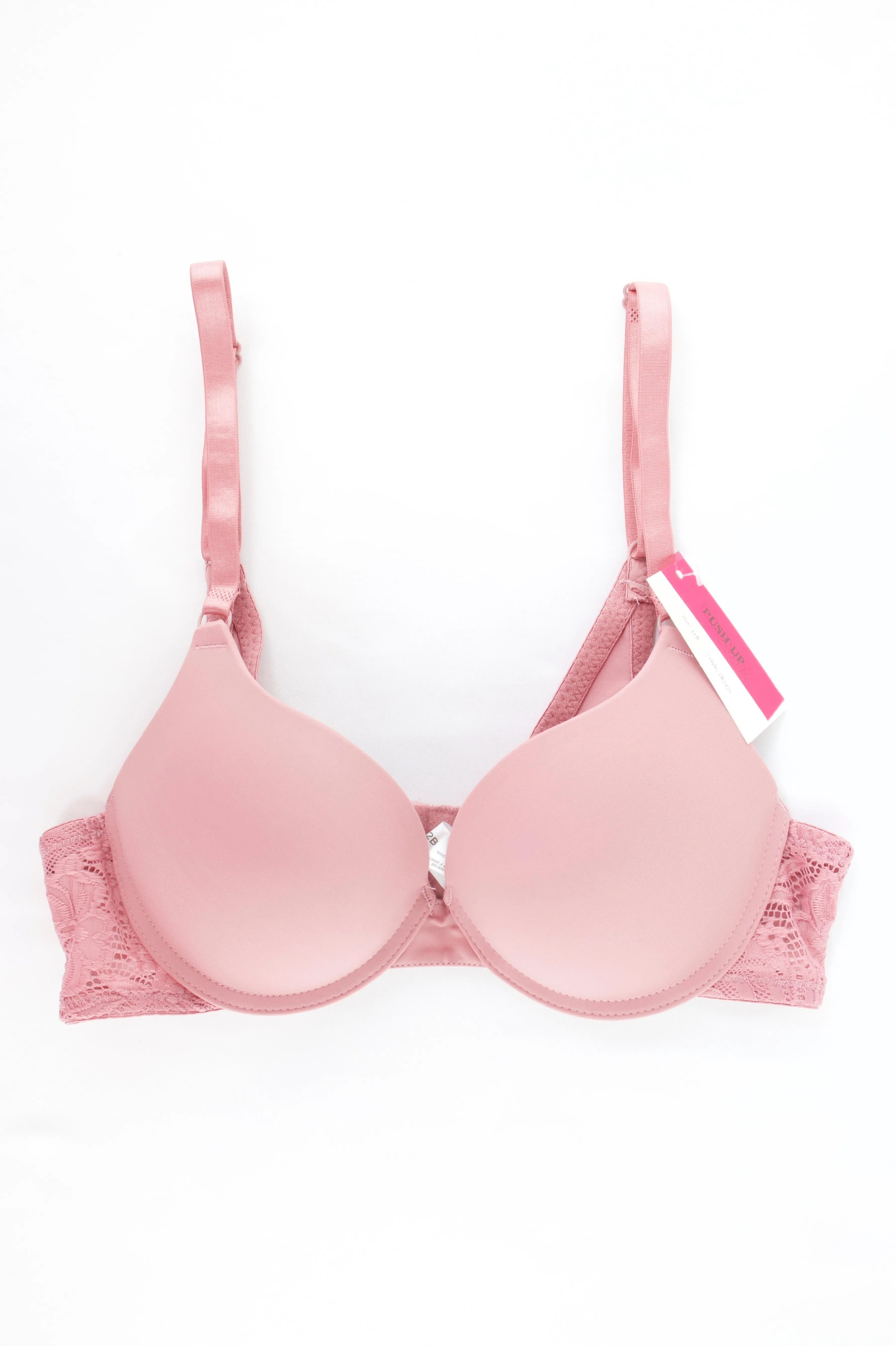 BRA LISO CON PUSH-UP Y DETALLE DE ENCAJE IB7271