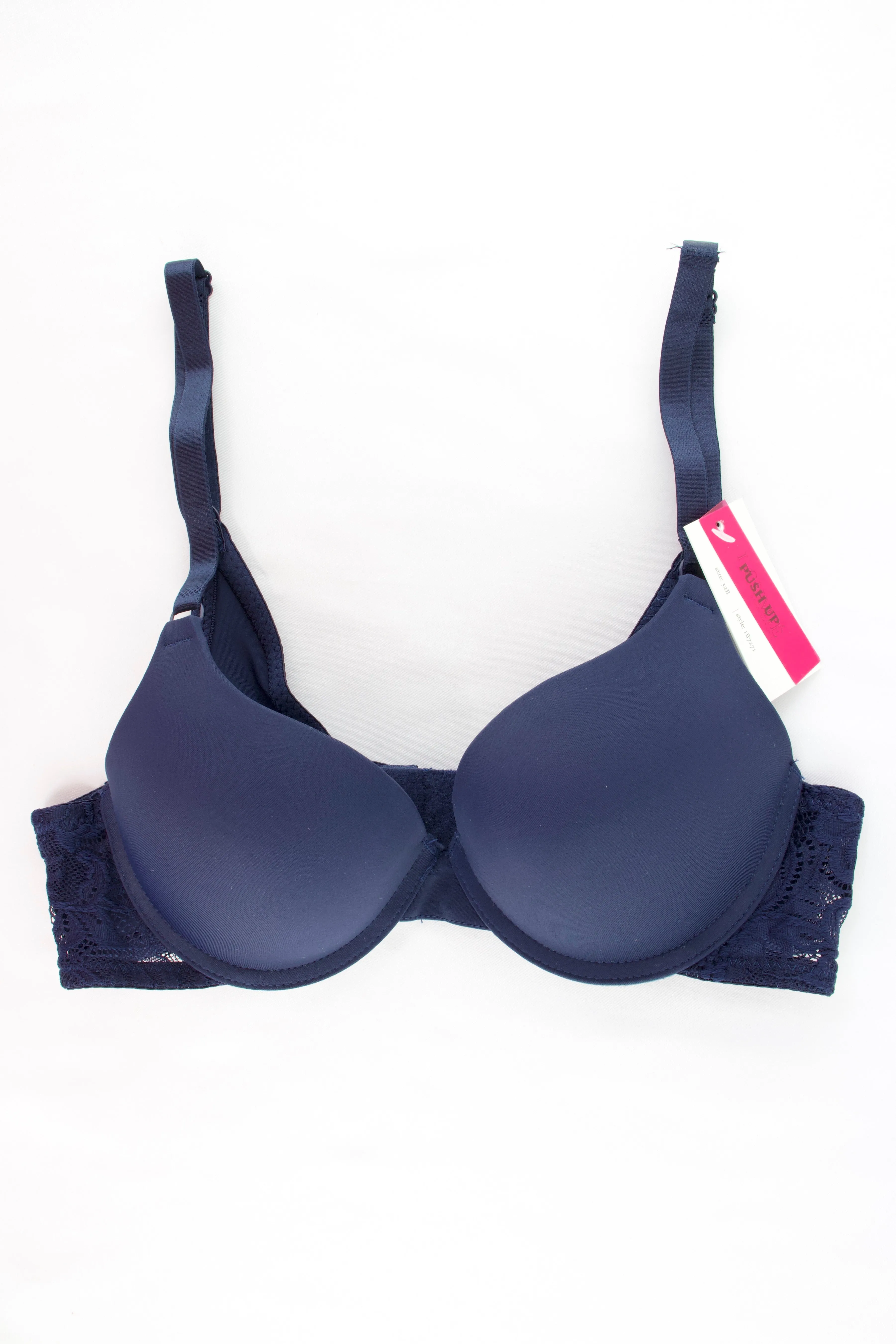 BRA LISO CON PUSH-UP Y DETALLE DE ENCAJE IB7271