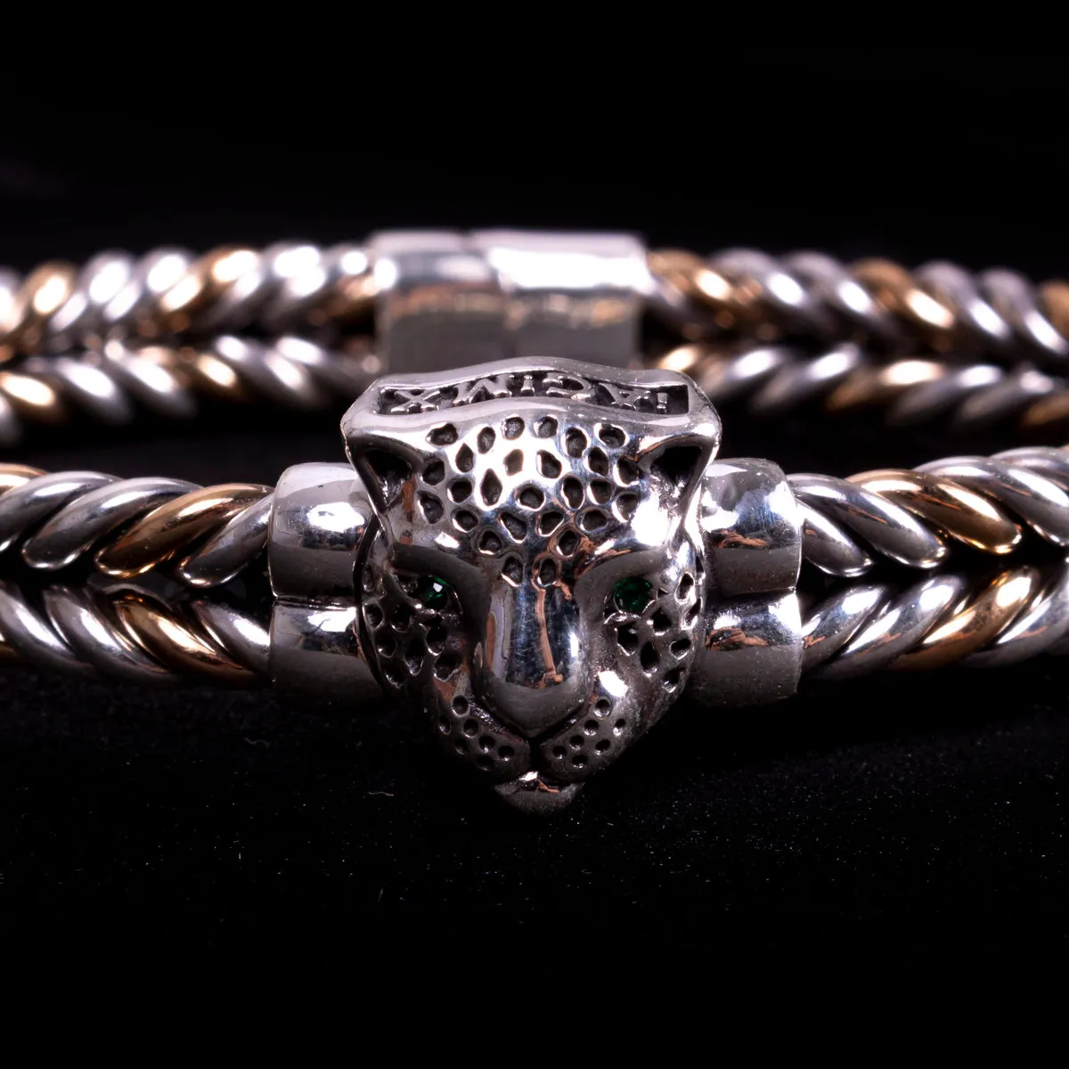 Brazalete Doble - Jaguar Oro 6.5