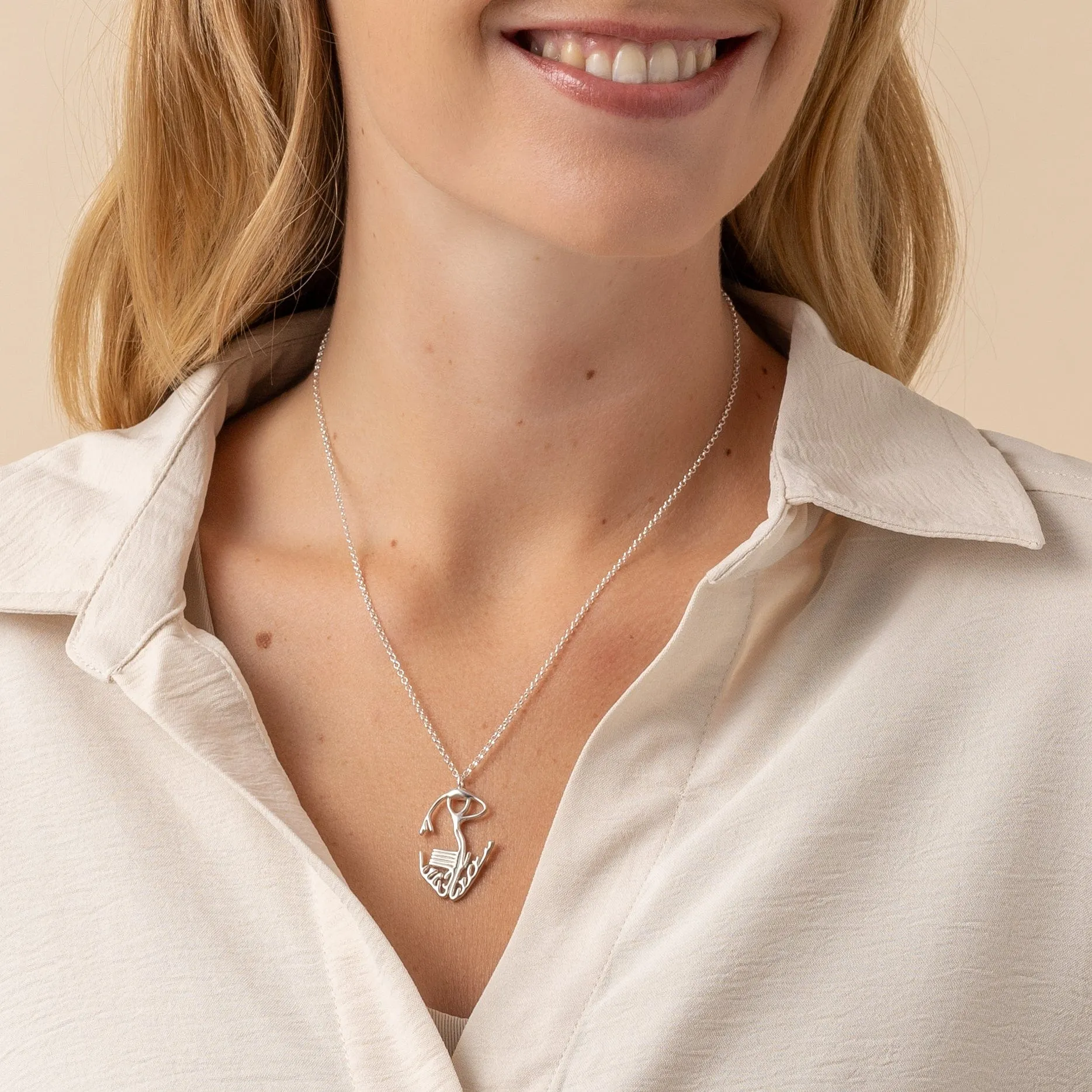 cardiac conduction system necklace | silver