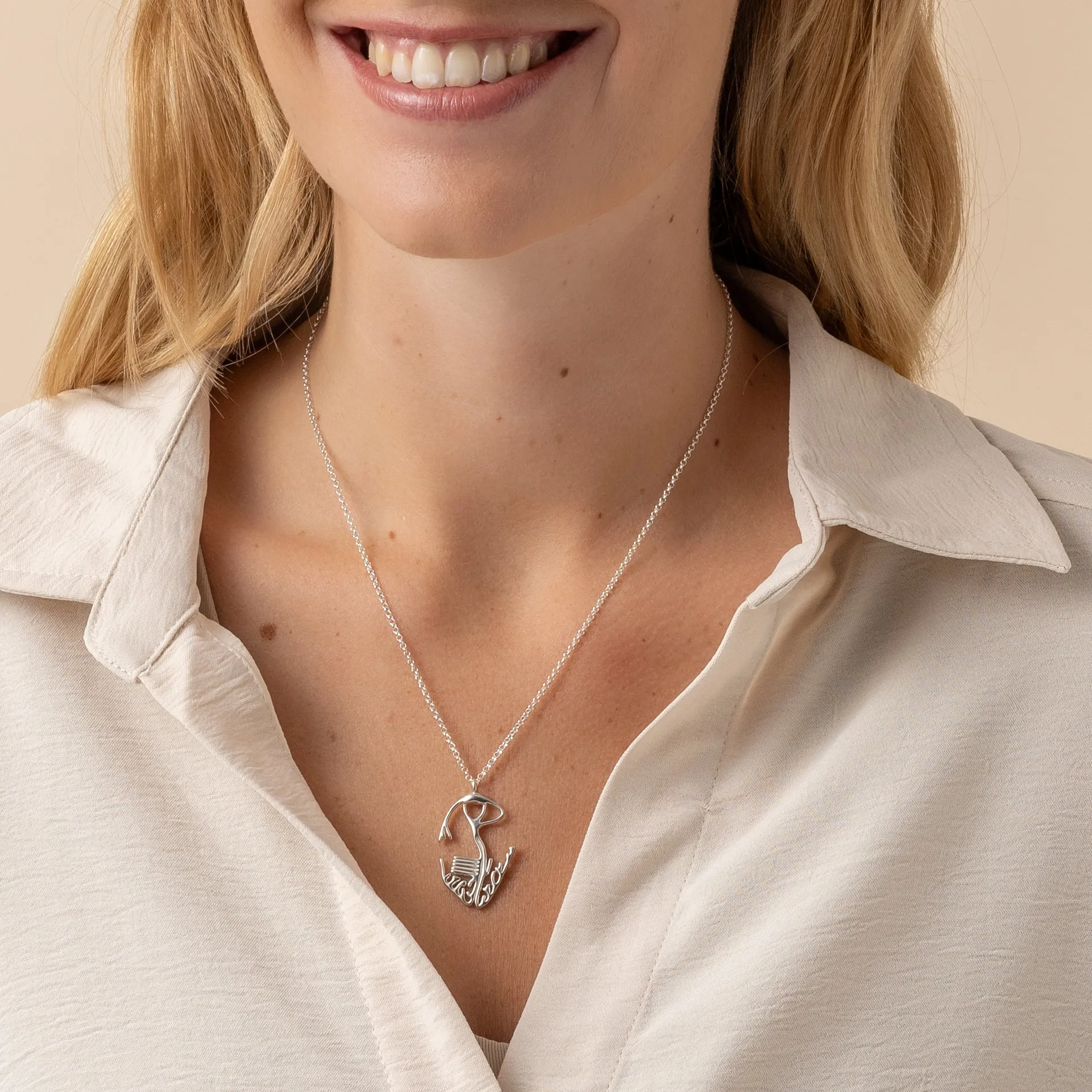 cardiac conduction system necklace | silver