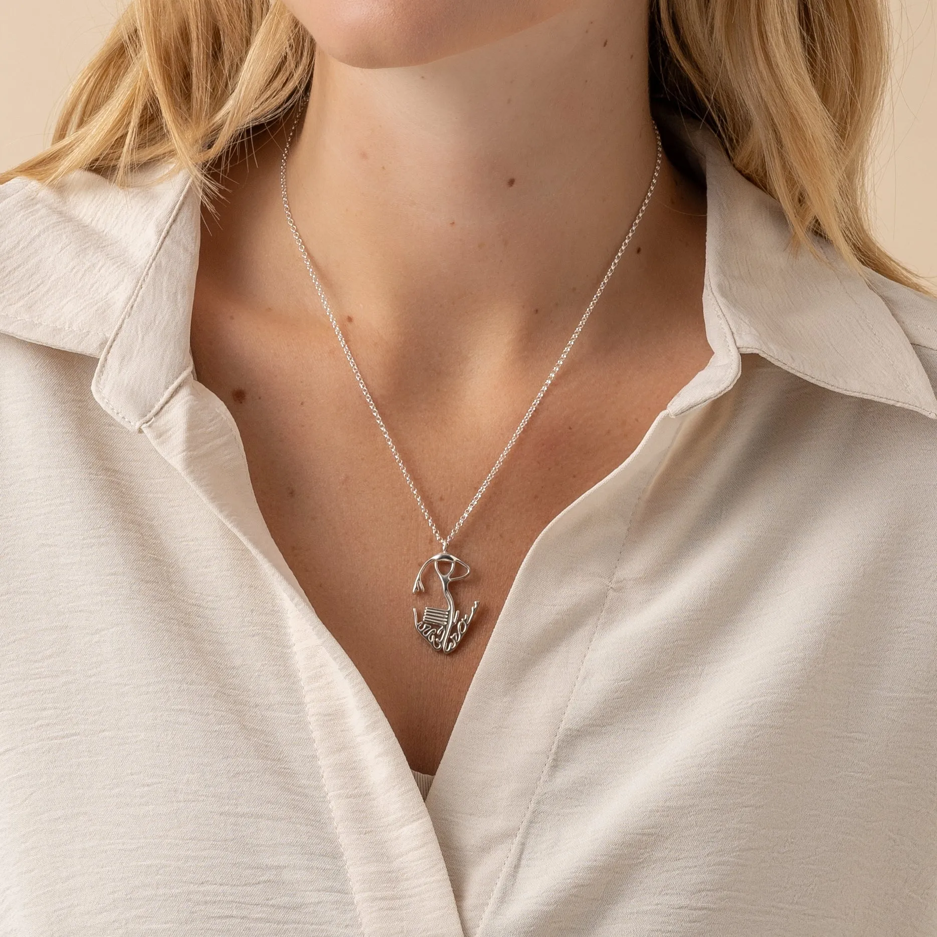 cardiac conduction system necklace | silver