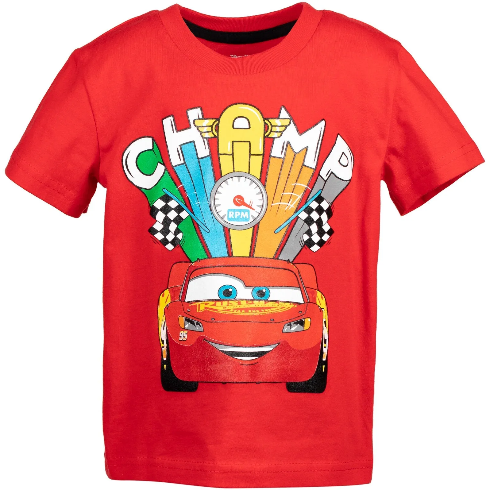 Cars Pixar Cars Lightning McQueen T-Shirt Tank Top and French Terry Shorts 3 Piece Outfit Set