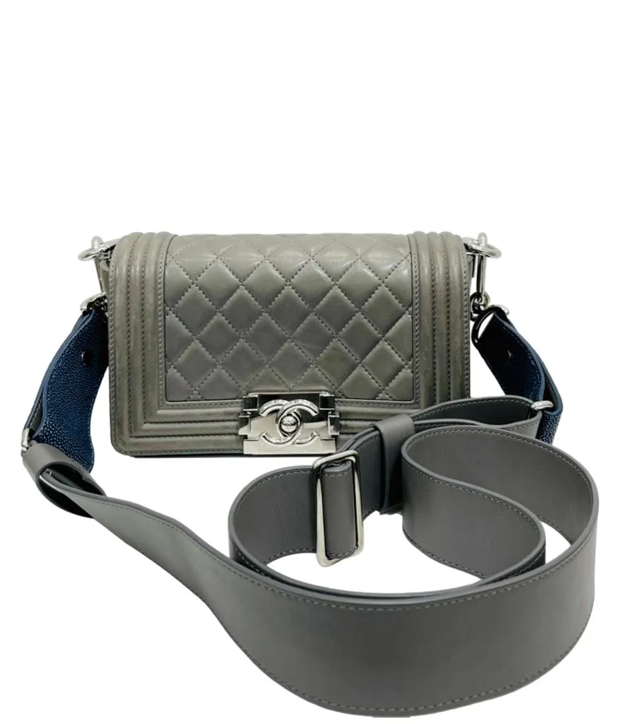 Chanel Ltd Edition Leather & Galuchat Stingray Boy Bag