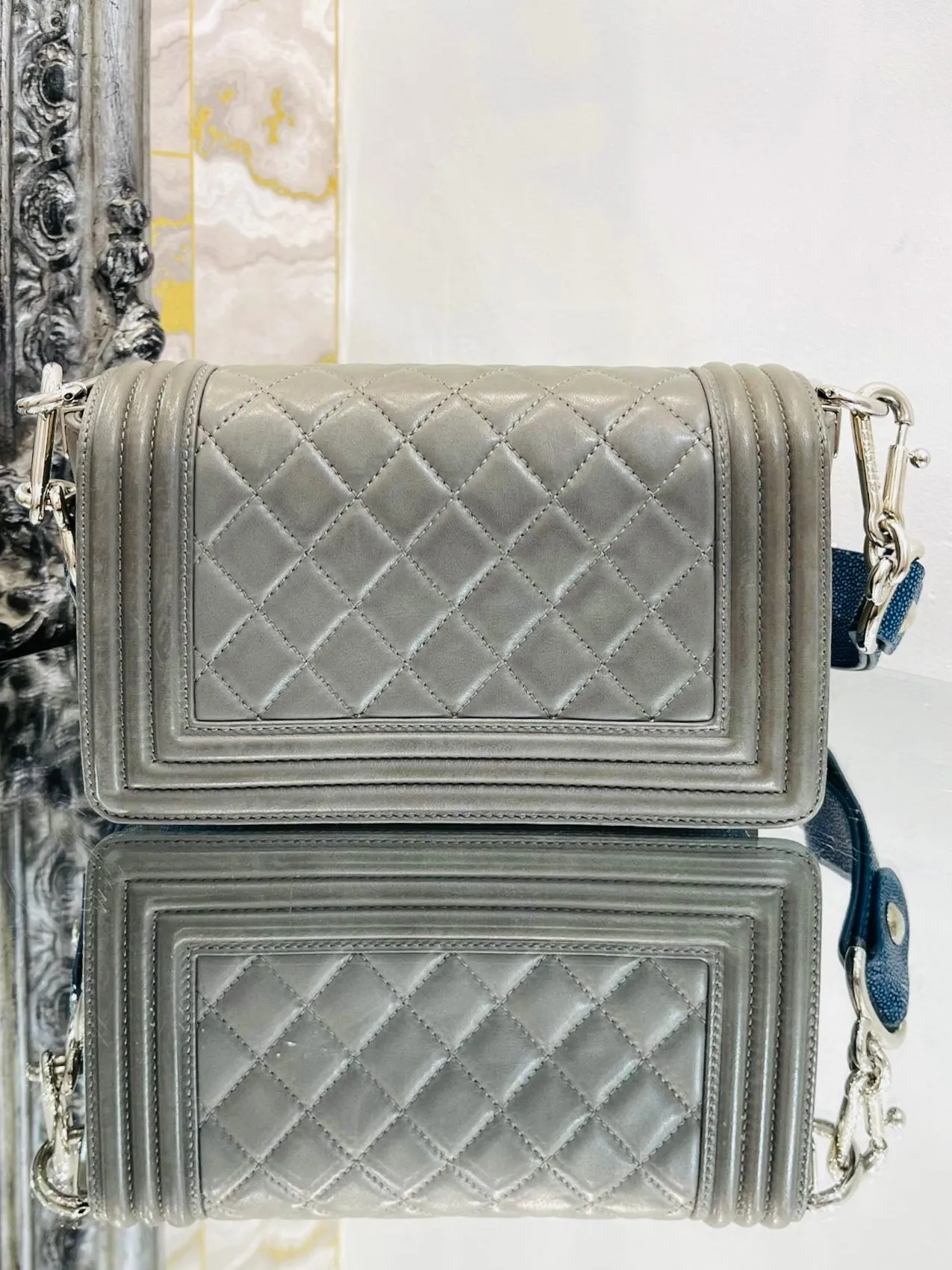 Chanel Ltd Edition Leather & Galuchat Stingray Boy Bag