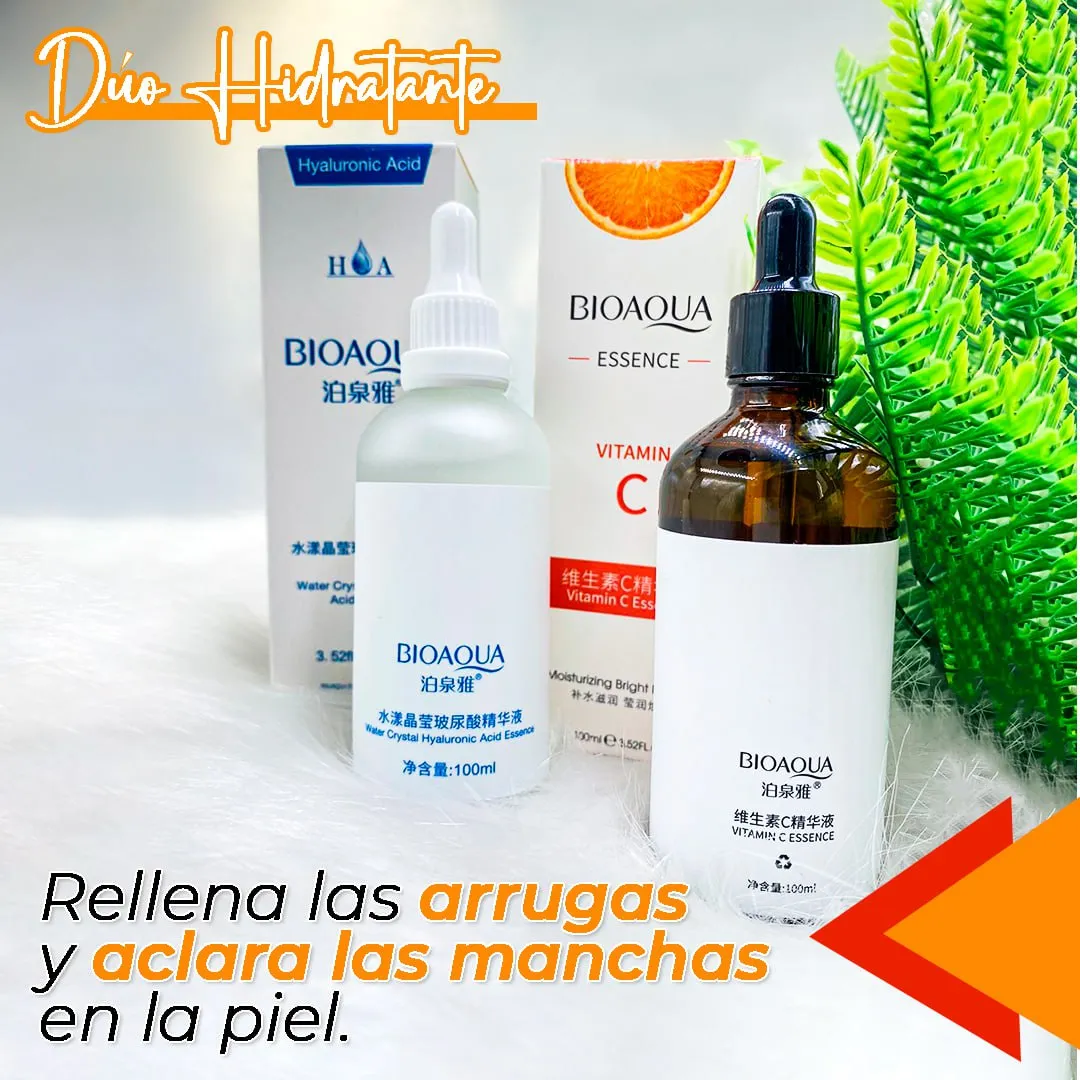 Combo Hidratación Intensiva Anti-Edad cido Hialurónico   Vitamina C - BIOAQUA