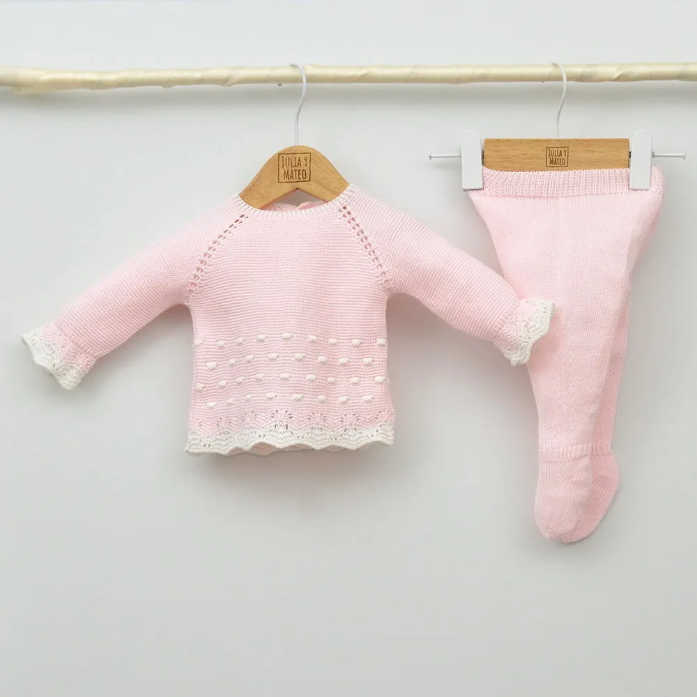 Conjunto bebés perle Mika con jersey y polaina