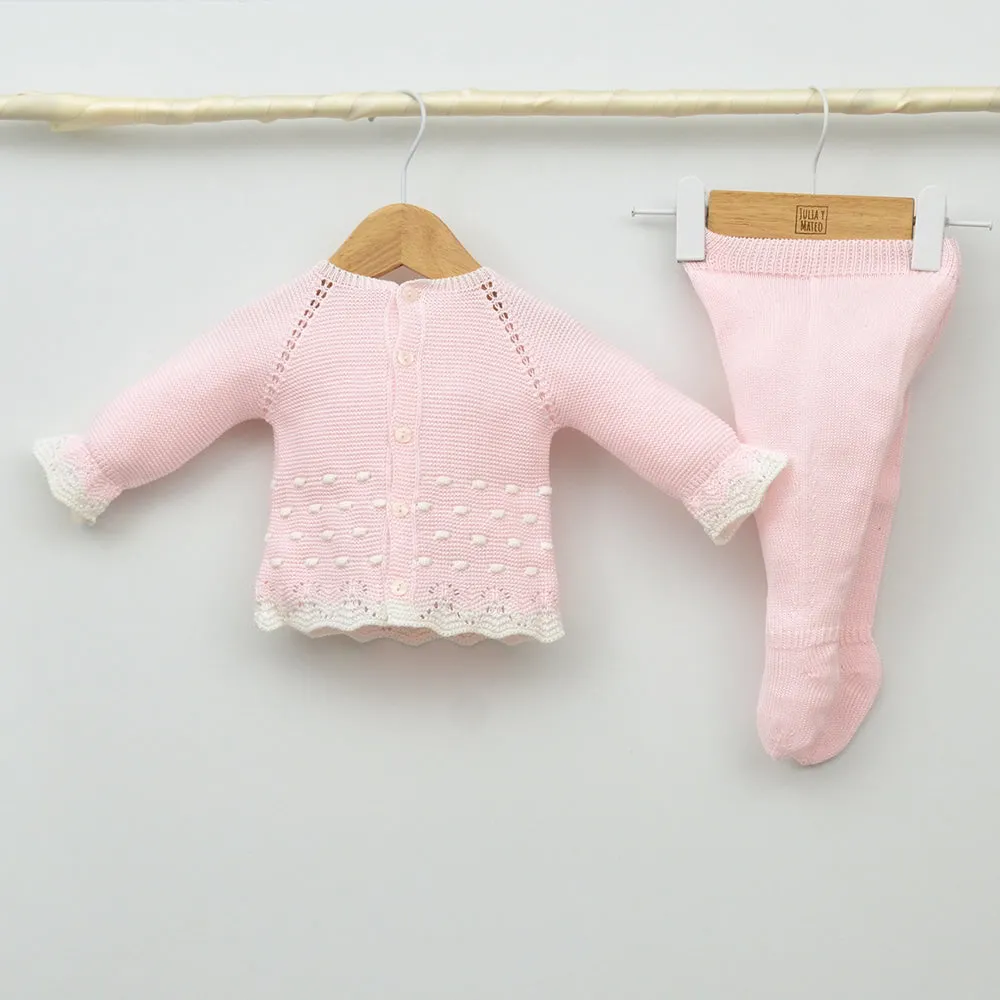 Conjunto bebés perle Mika con jersey y polaina