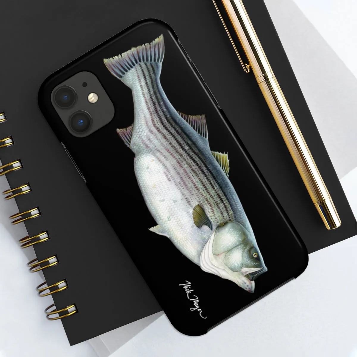 Cow Striper Phone Case (iPhone) - black