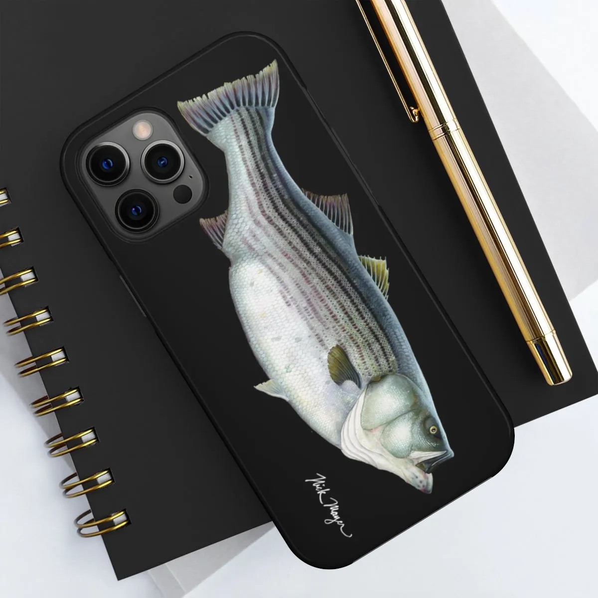 Cow Striper Phone Case (iPhone) - black