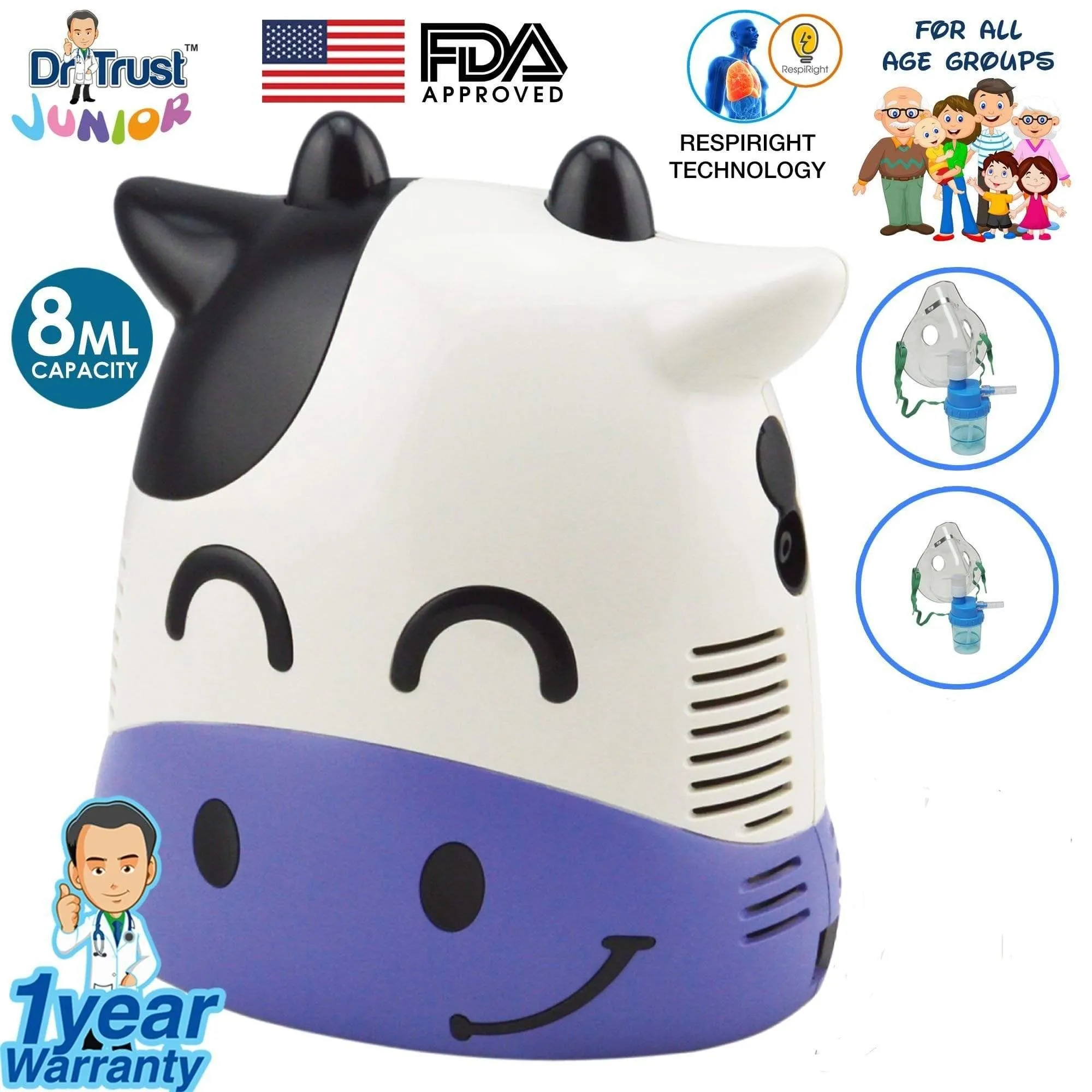 Dr Trust USA Junior Compressor Nebulizer (Cow)