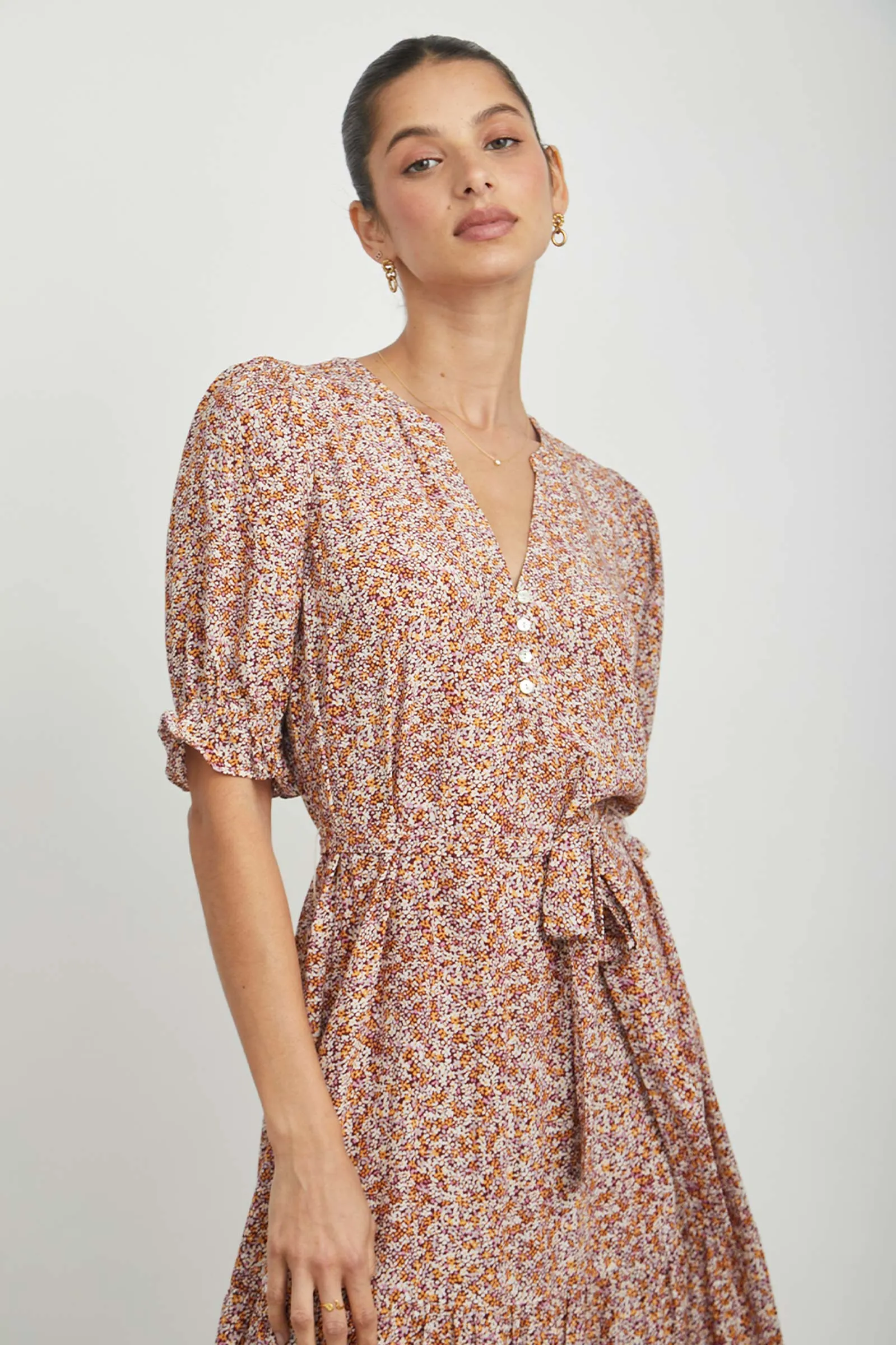 Eliana Floral Viscose Dress