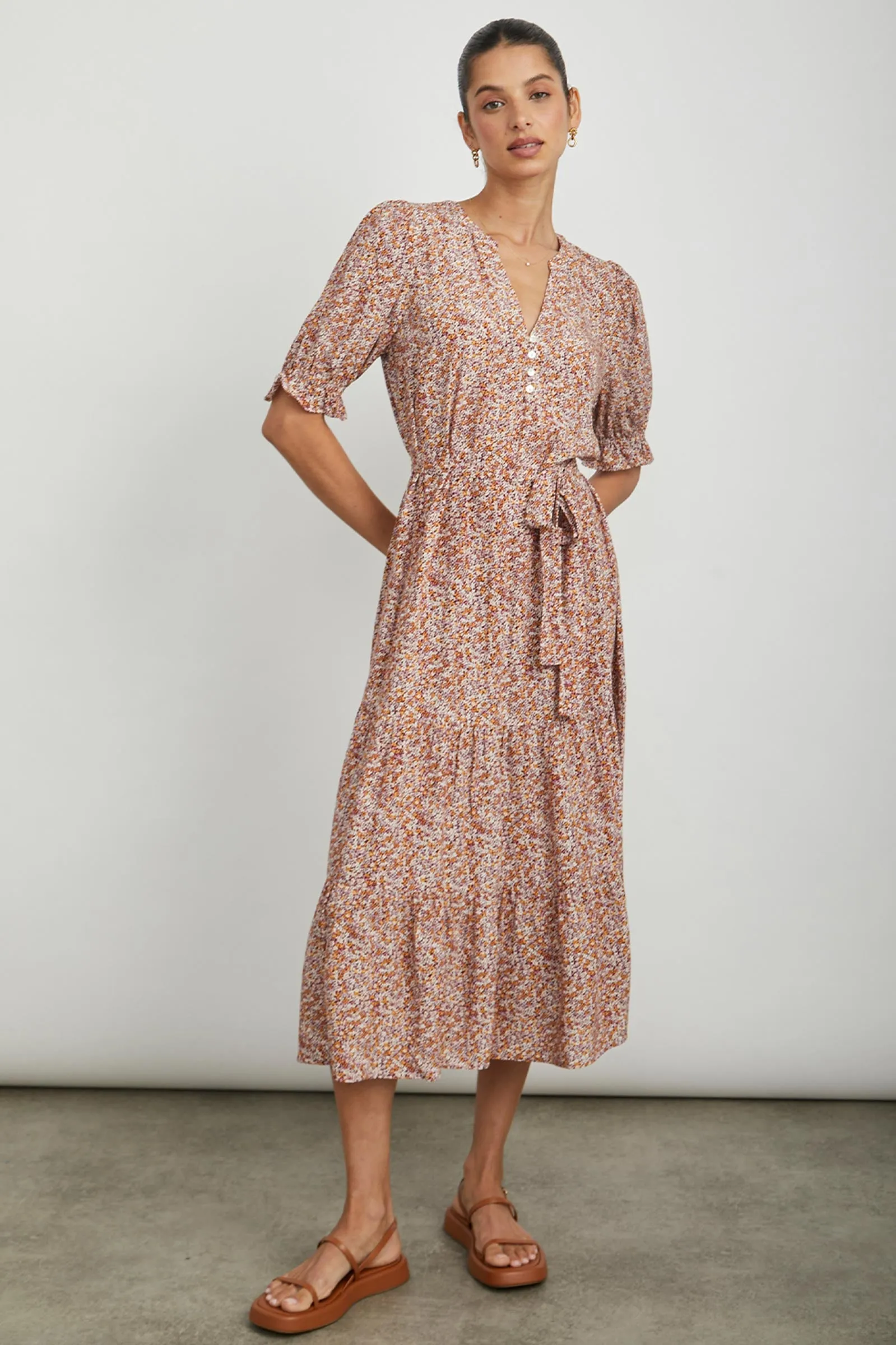 Eliana Floral Viscose Dress