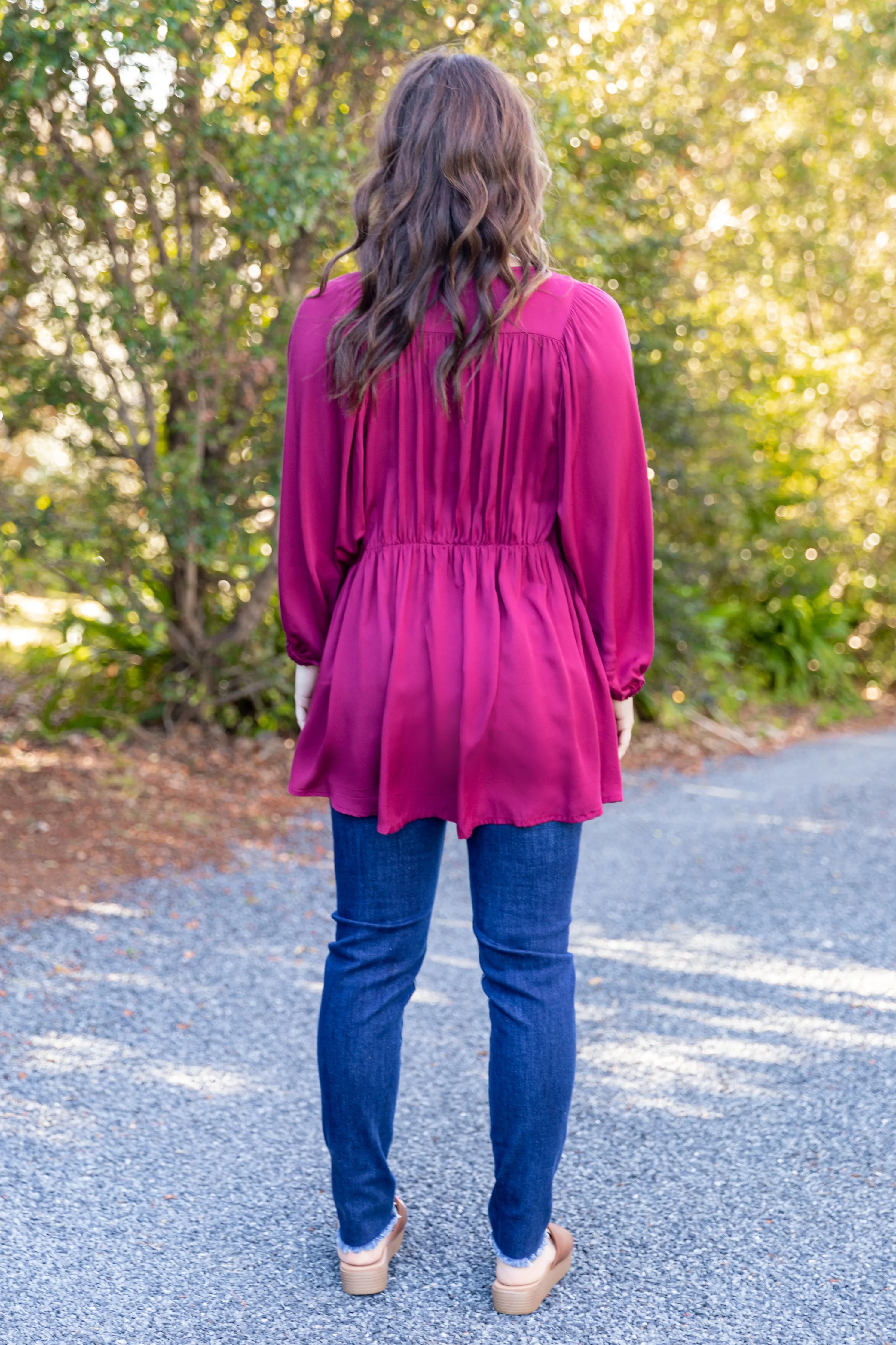 FINAL SALE Charlie Top in Merlot