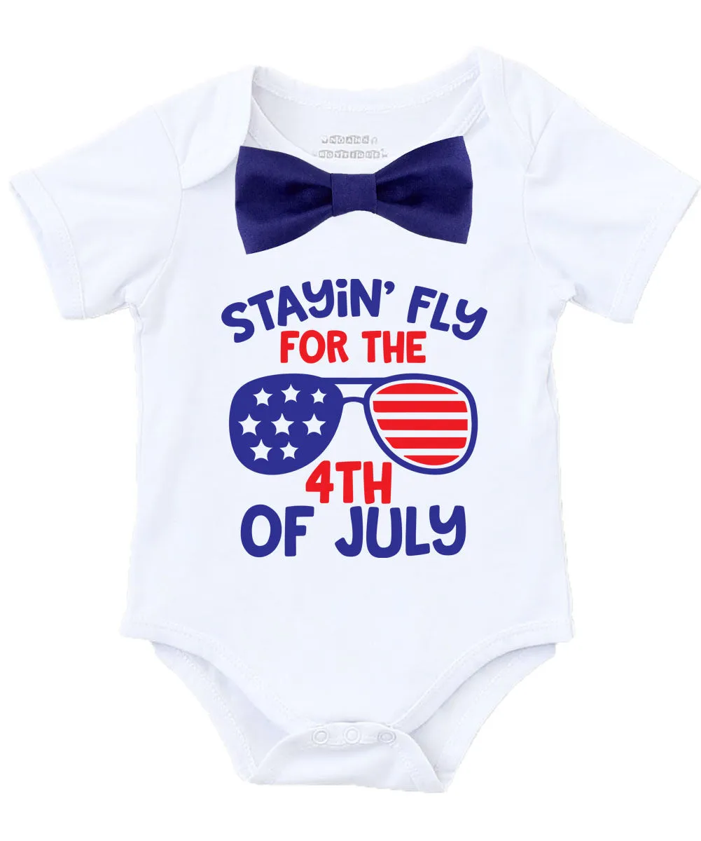 Fourth of July Shirt Baby And Toddler Boy Stayin' Fly for 4th