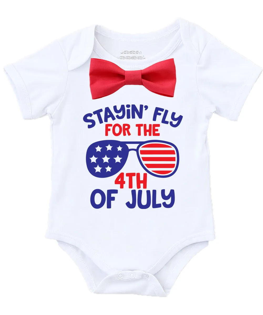 Fourth of July Shirt Baby And Toddler Boy Stayin' Fly for 4th