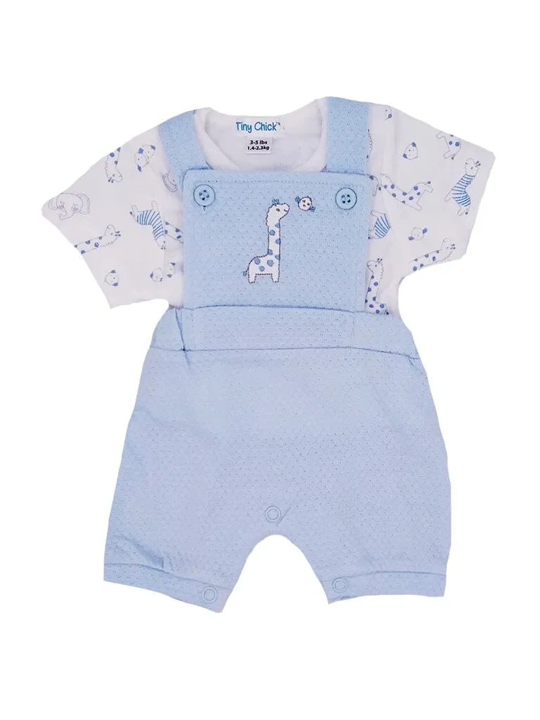 Giraffe Dungarees Set