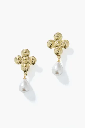 Gold and Pearl Camille Earrings