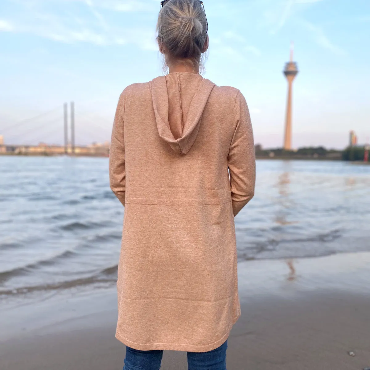 Herzlein® Cardigan in Beige meliert