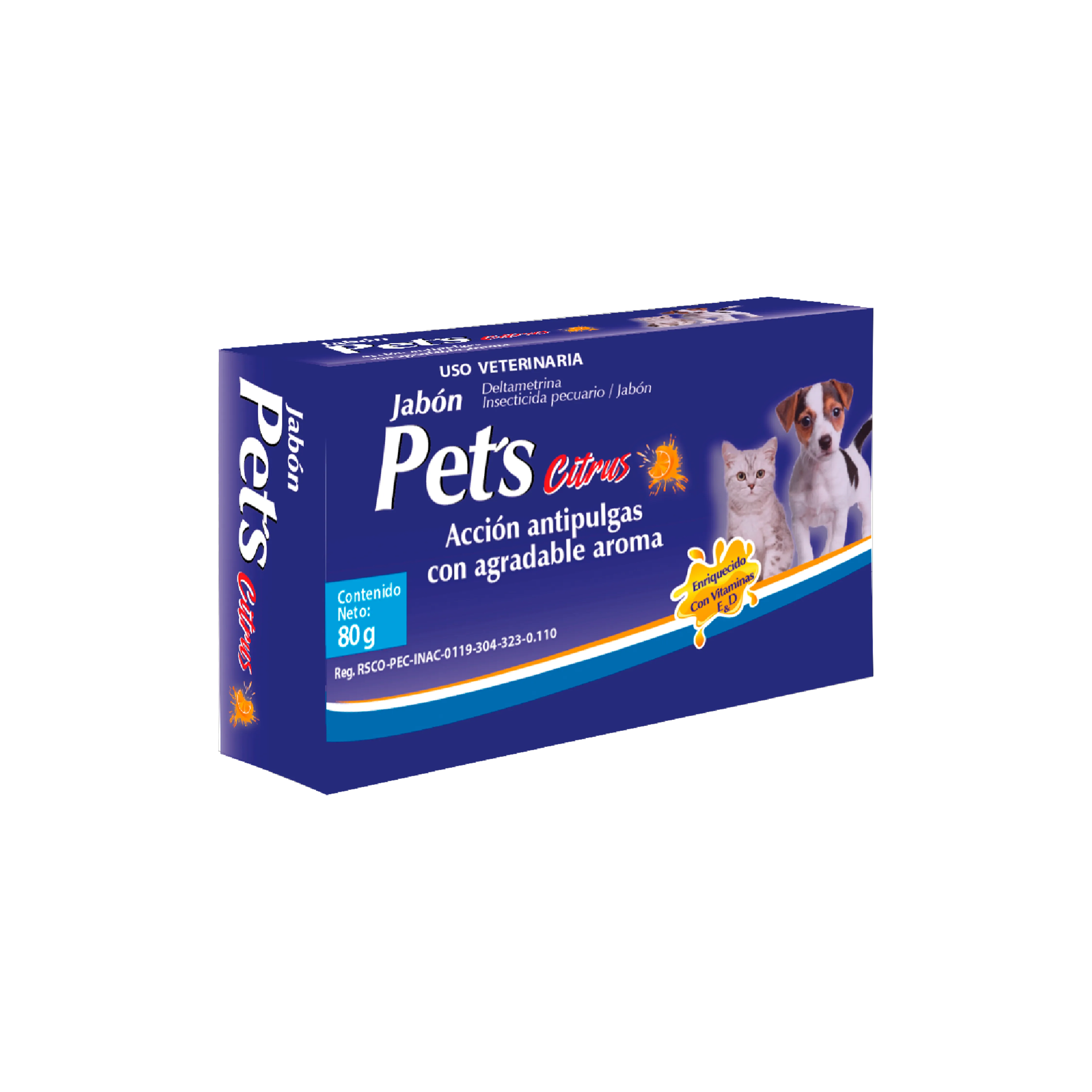 Jabón Pets 80 Gr Antipulgas - Biochem