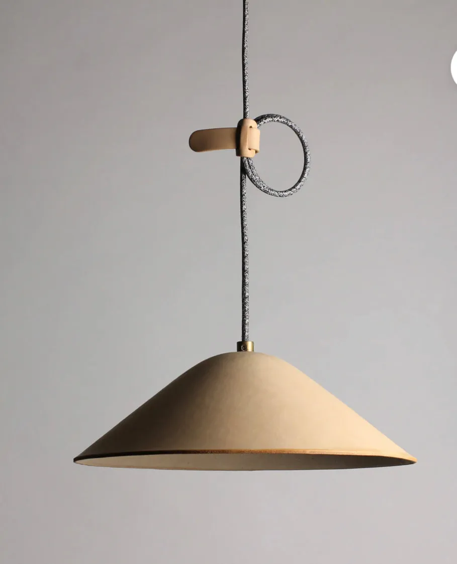 Leather loop light pendant