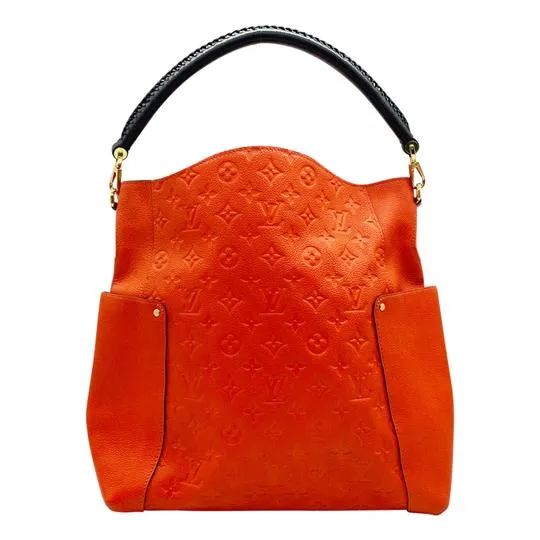 Louis Vuitton Bagatelle Empreinte Abricot Orange Calfskin Leather Hobo Bag