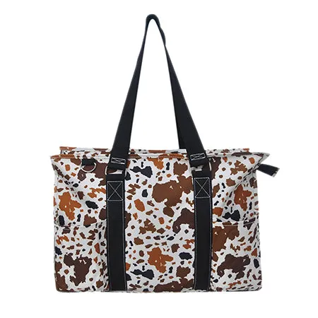 Mocha Cow NGIL Zippered Caddy Large Organizer Tote Bag