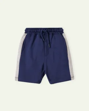 Navy Blue Knit Shorts