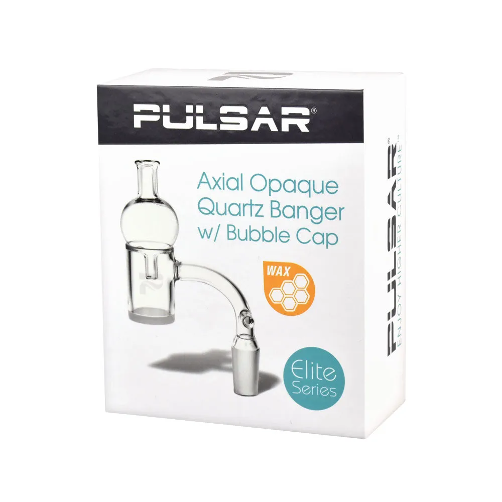 Pulsar Axial Opaque Quartz Banger w/ Bubble Carb Cap