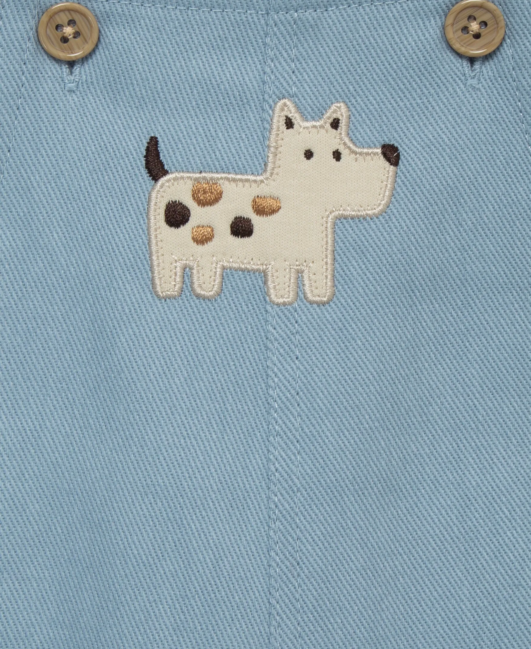 Puppies Woven Overall Set (3M-12M)