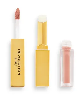 Revolution Pro - Dúo de labial líquido   bálsamo Supreme Stay 24HR - Cashmere