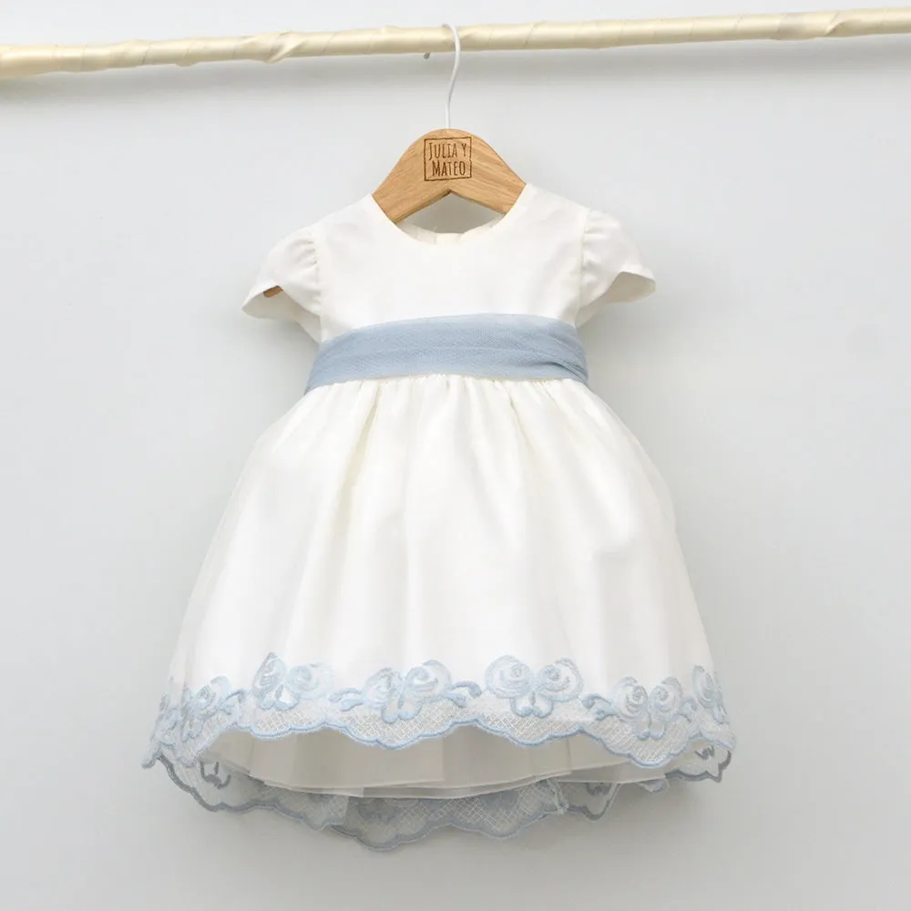 Vestido bebé tul bordado Amaya